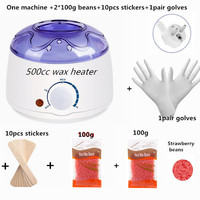Elektryczny depilator Wax- Heater Wax Beans 10 sztuk zestaw do usuwania włosów z drewna zestaw do woskowania cera depilator 3